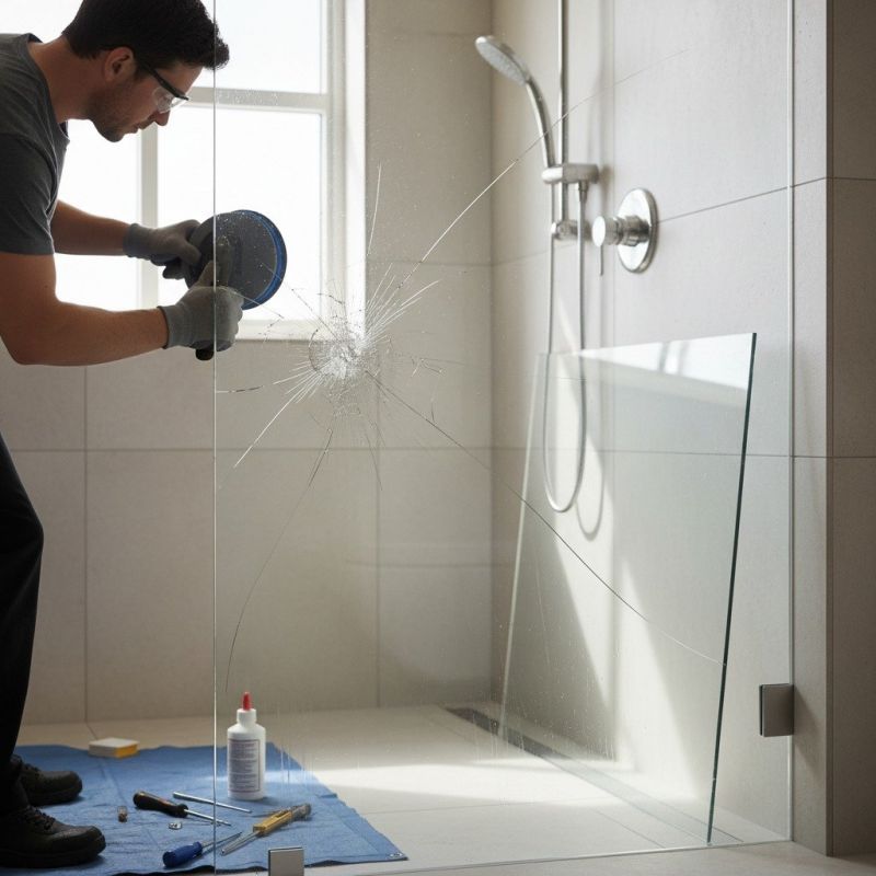 Shower Door Repair detail