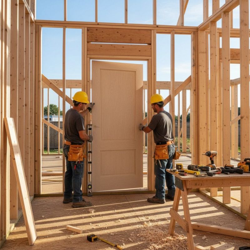 Mahogany Door Installation